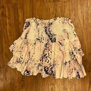 Olivaceous pink/purple animal print skirt